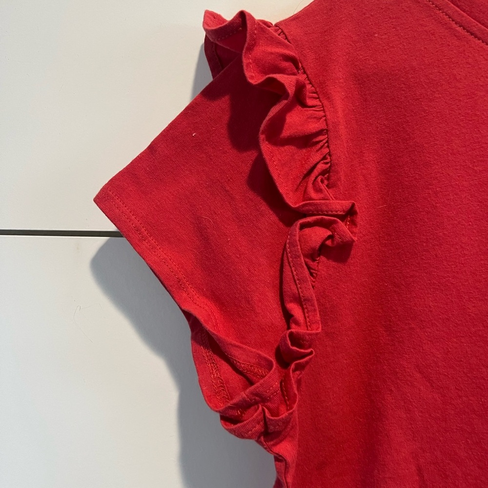 Sugarlips Red Ruffle Sleeve Top - Picture 2 of 6
